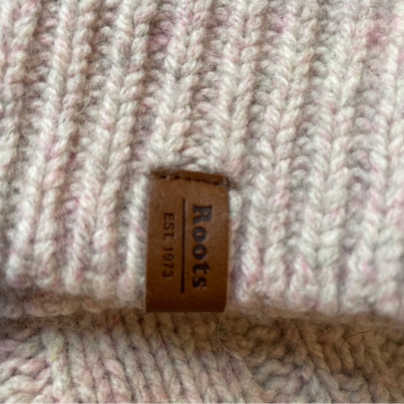 Roots Wool Blend Cable Knit Turtleneck Sweater Women’s Small - Picture 7 of 9